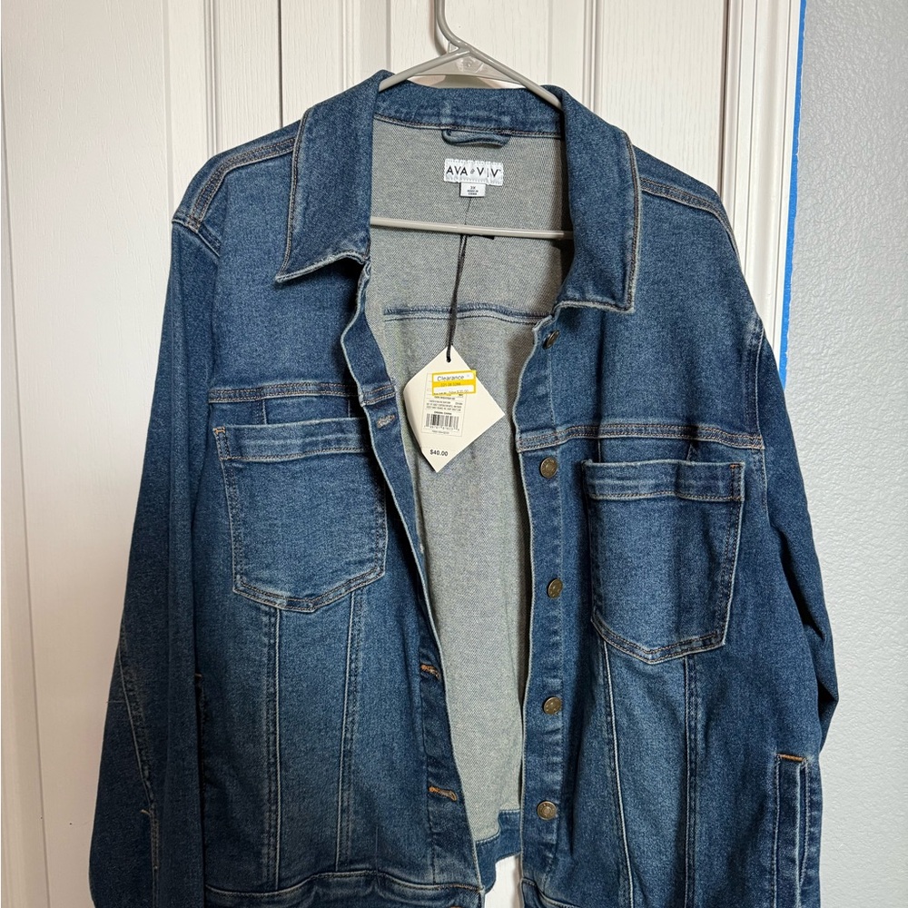 Ava & Viv Dark Wash Denim Jacket